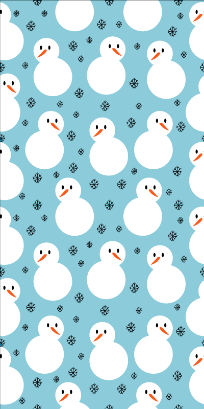 Estore de rolo original padrão azul boneco de neve - TenStickers