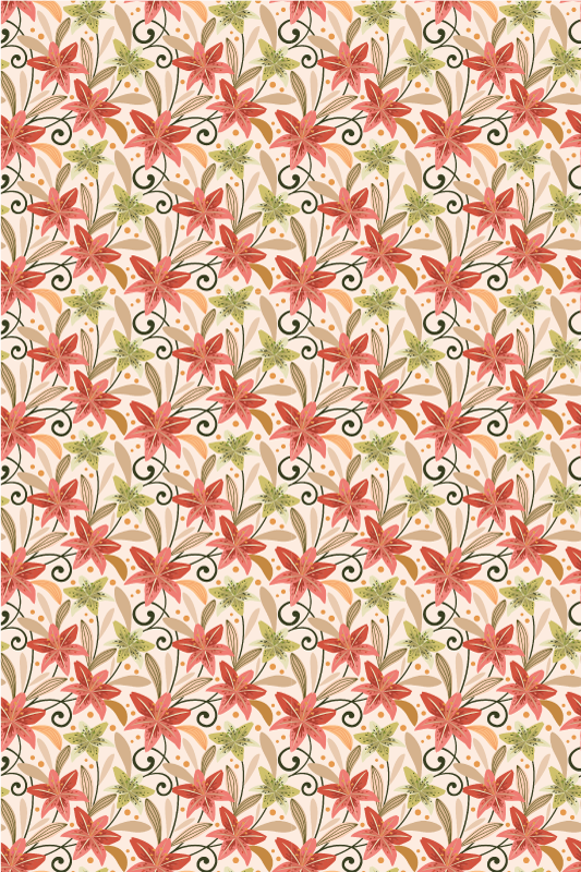 Tenda a rullo fiori motivo floreale vibrante - TenStickers