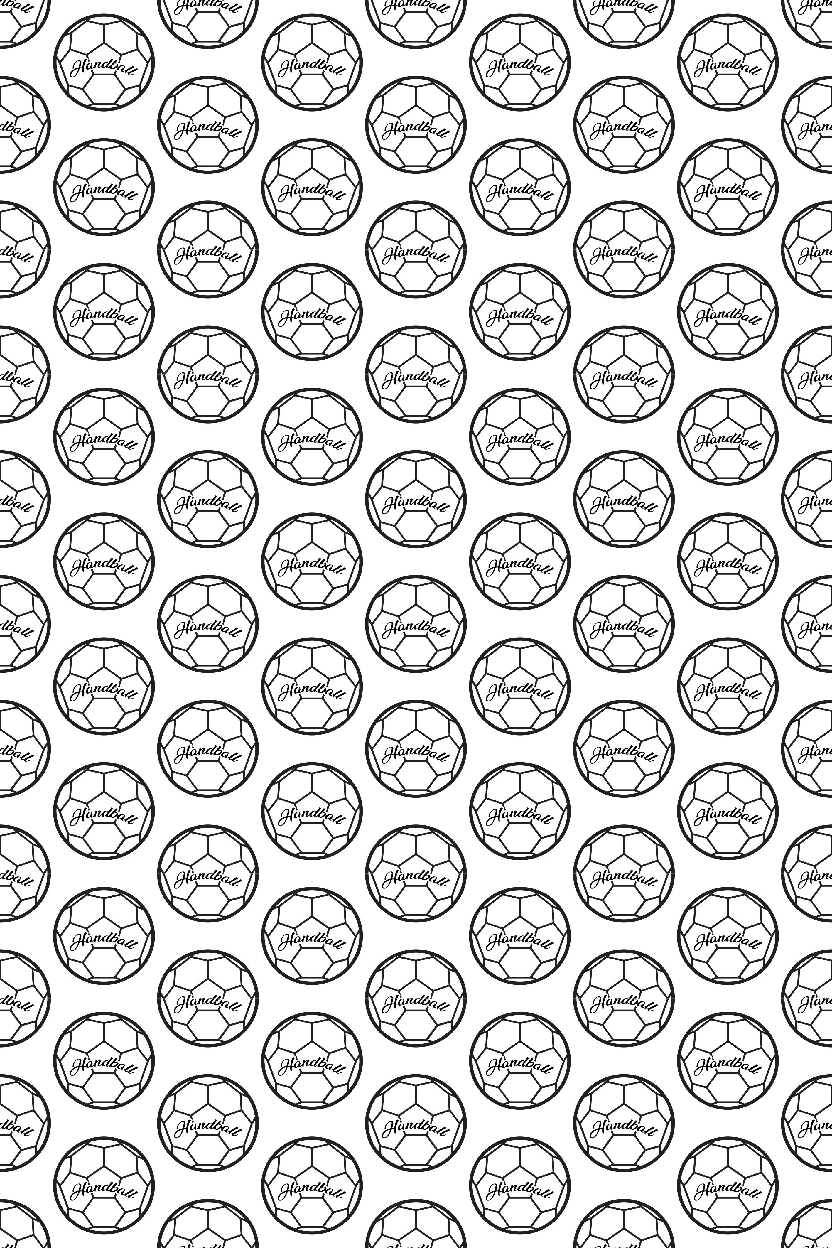 Handball black and white pattern sport blind