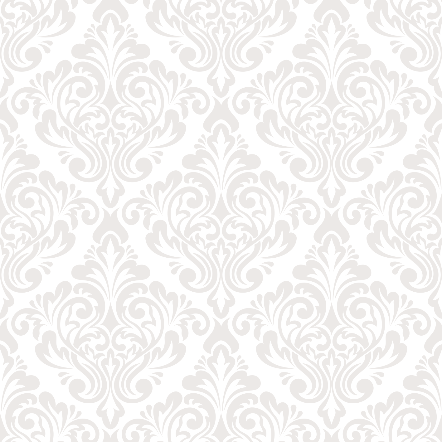 White Damask Pattern Living Room Blind - TenStickers