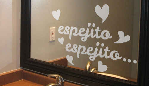 Vinilos para espejos en baño