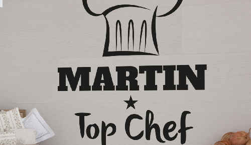 Personalised kitchen wall stickers