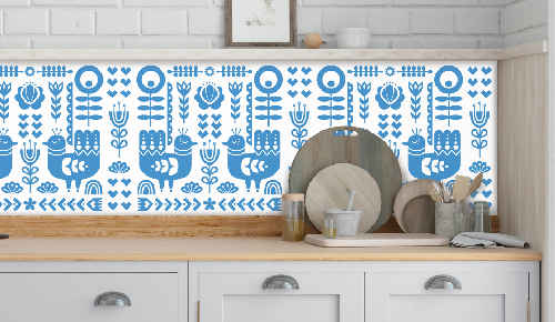 Stickers mural pour la cuisine avec des ustensiles