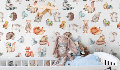 Papeles de pared modernos Lindo lugar de diseño para niños - TenVinilo