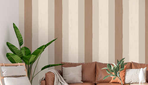Papier peint beige pour salon
