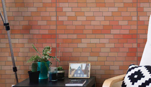 Papier peint imitation briques pour chambre