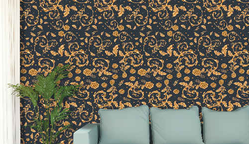 Landelijk behang voor woonkamer 