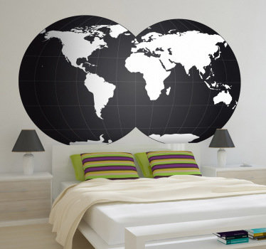 Coleção de vinil decorativo mapa mundo 