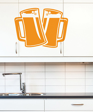 Collection stickers bière