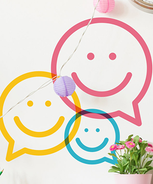 Collection stickers sourire 
