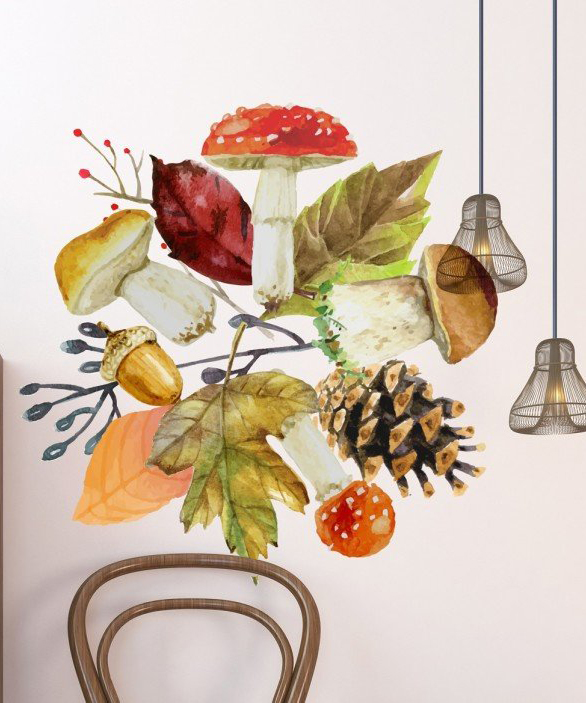 Collection stickers automne