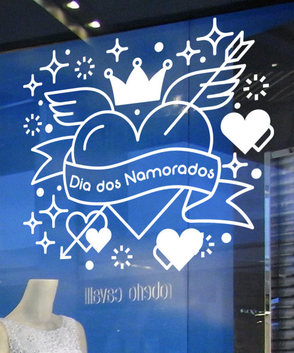 Coleção de adesivos decorativos de amor