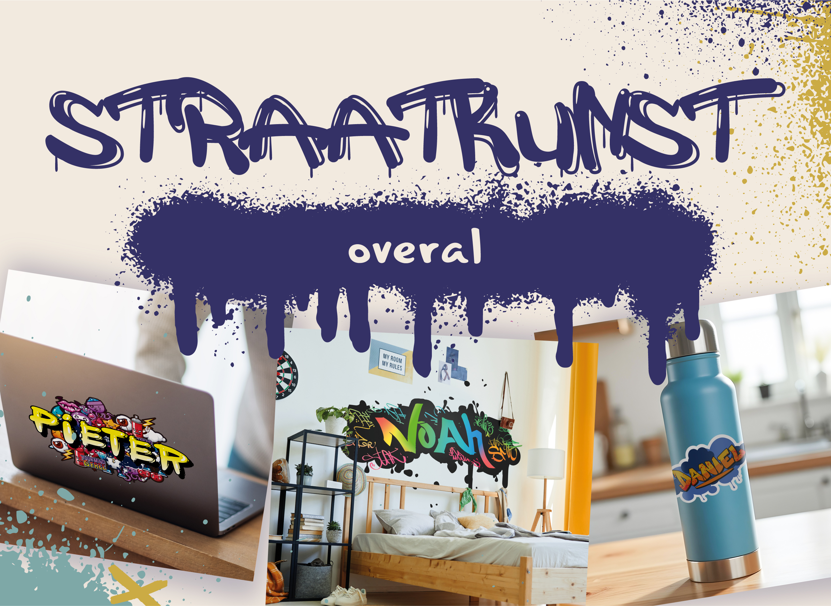 Gepersonaliseerde graffiti stickers:
