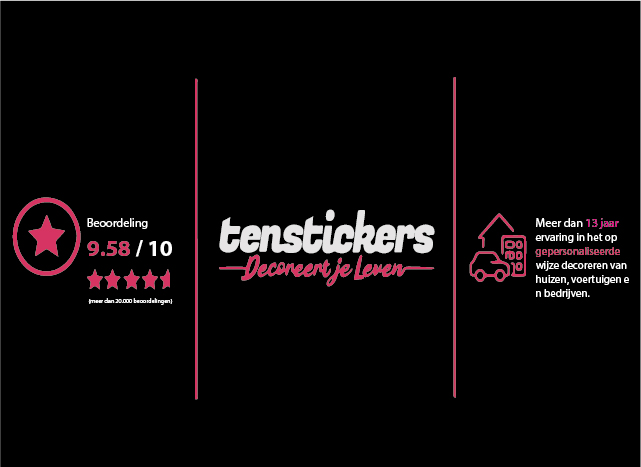 Tenstickers versiert je leven. Beoordeling 9.77/10 (meer dan 20.000 beoordelingen).