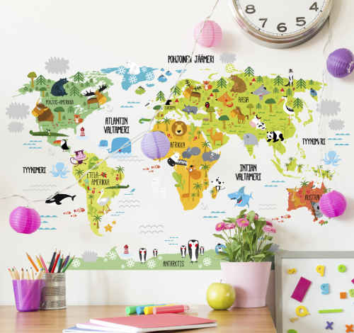Maailmankartta Tarrat - Tenstickers Maailmankartta Tarrat - Tenstickers