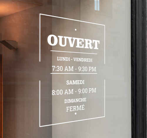 Stickers Horaires - Tenstickers