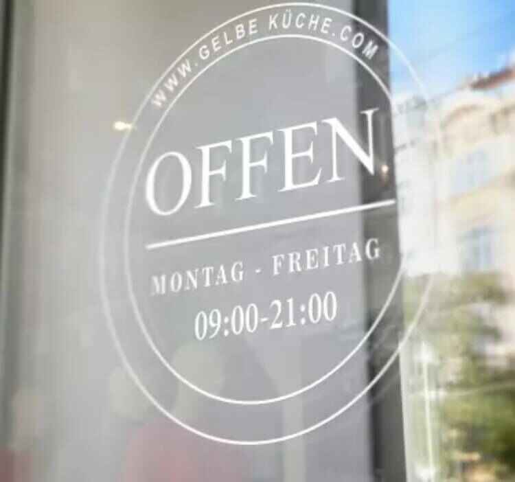 Öffnungszeiten Aufkleber