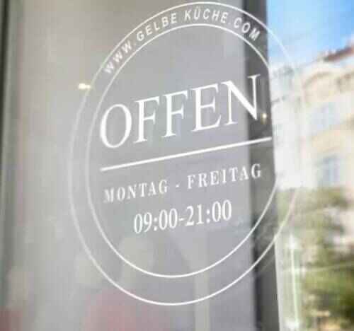 Öffnungszeiten Aufkleber