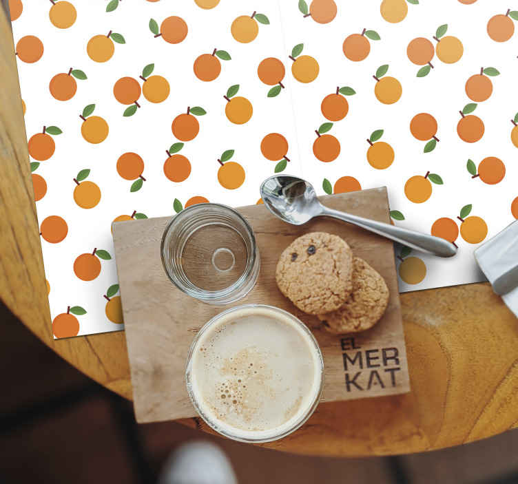 Original placemats orange fruit design - TenStickers