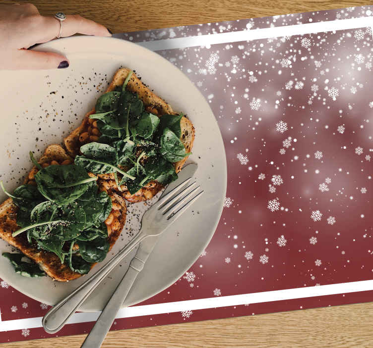 Magical snowflakes Christmas table mats TenStickers