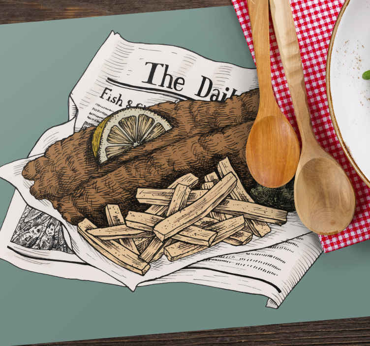 Fish and Chips Placemats TenStickers