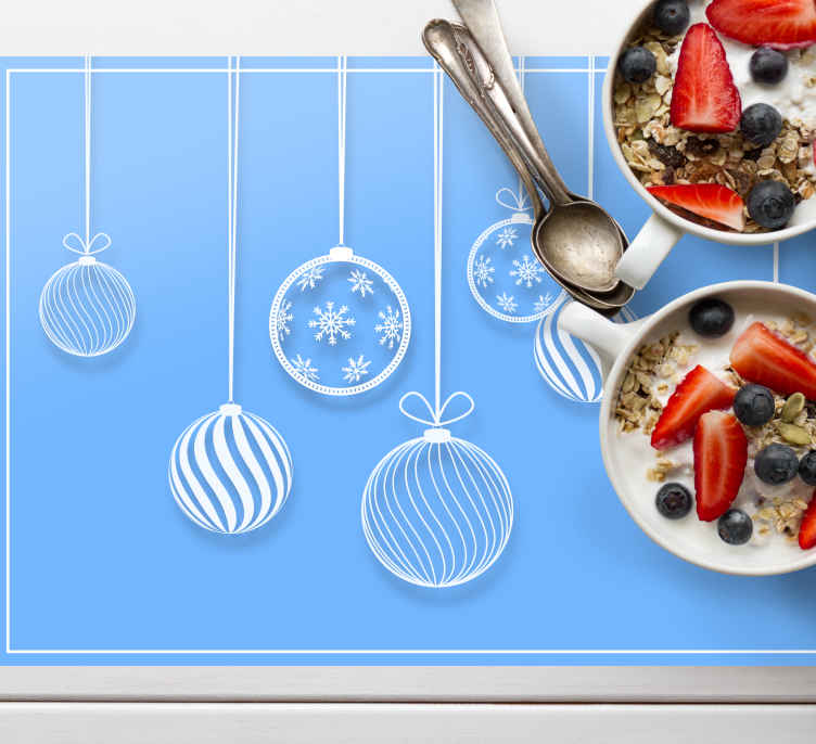 Christmas placemats with festive ornaments - TenStickers