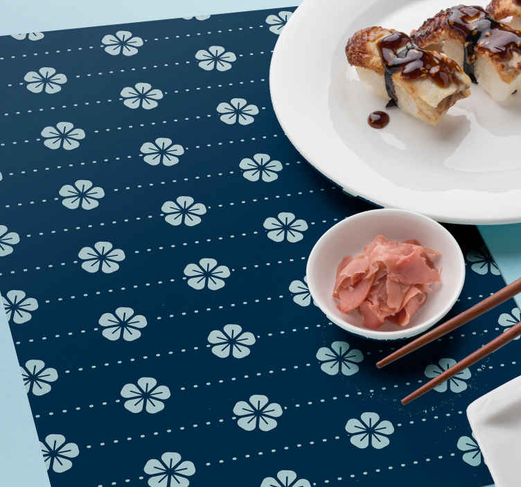 Original placemat floral pattern tabletop - TenStickers