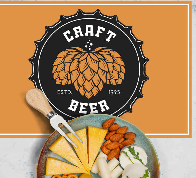 Original placemats craft beer design - TenStickers