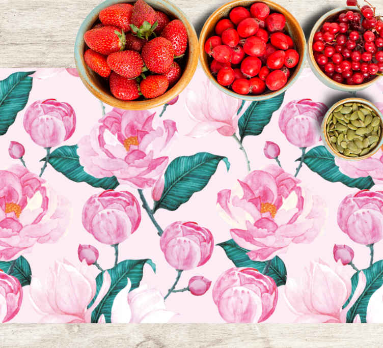 Ecre güller zarif placemats - TenStickers