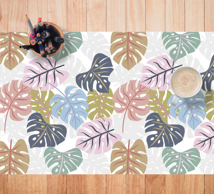 Individuais de mesa originais estampa folha tropical - TenStickers