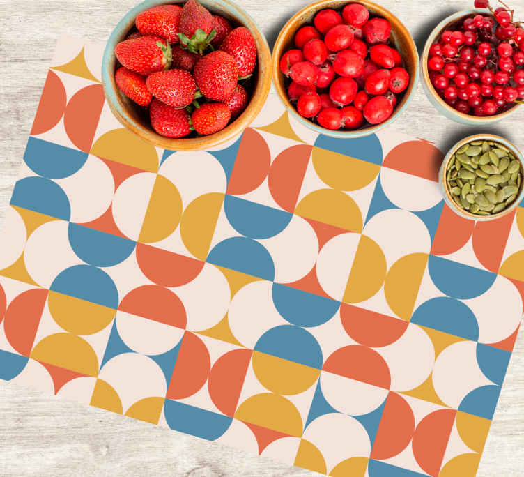 Geometric pattern rectangular placemats TenStickers