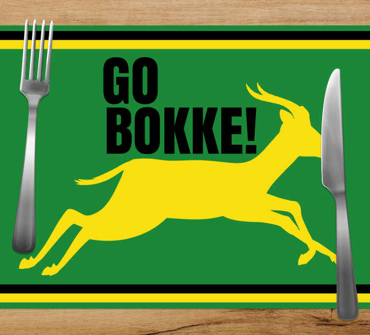 Springboks logo Vinyl placemats - TenStickers