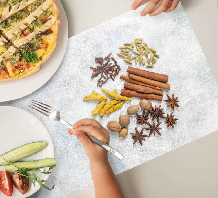 Winter spices Christmas placemats - TenStickers