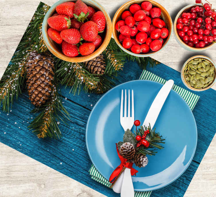 Table place setting Christmas placemats - TenStickers