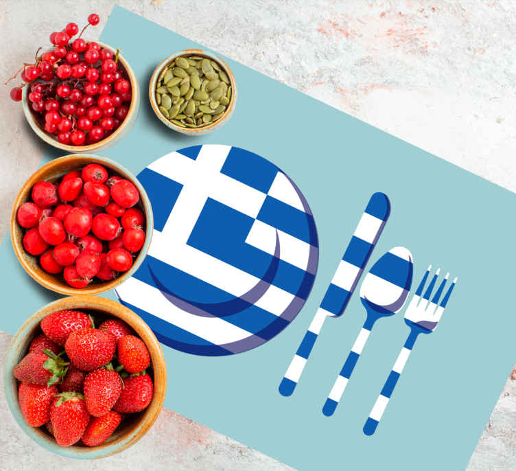 πρωτότυπες πινακίδες ελληνικής σημαίας και μαχαιροπήρουνα - TenStickers