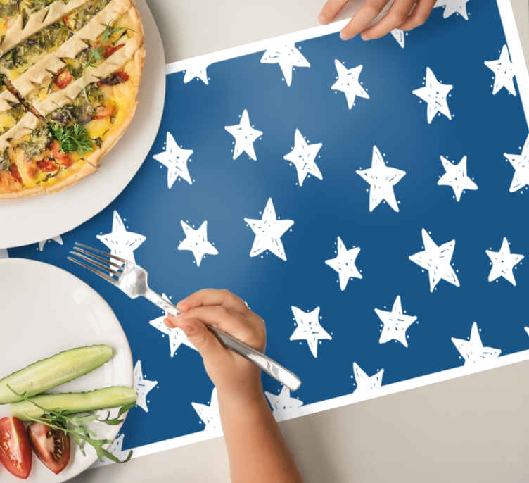 Original placemats with star pattern background - TenStickers