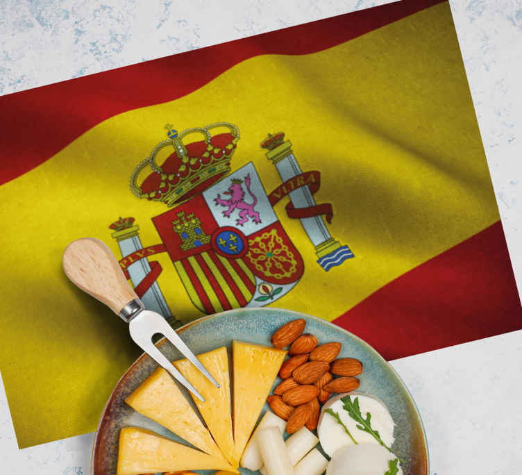 スペイン国旗のビニール製ランチョンマット Tenstickers スペイン国旗のビニール製ランチョンマット Tenstickers