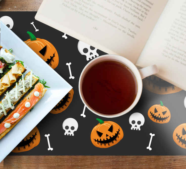 Halloween placemats with pumpkin pattern - TenStickers