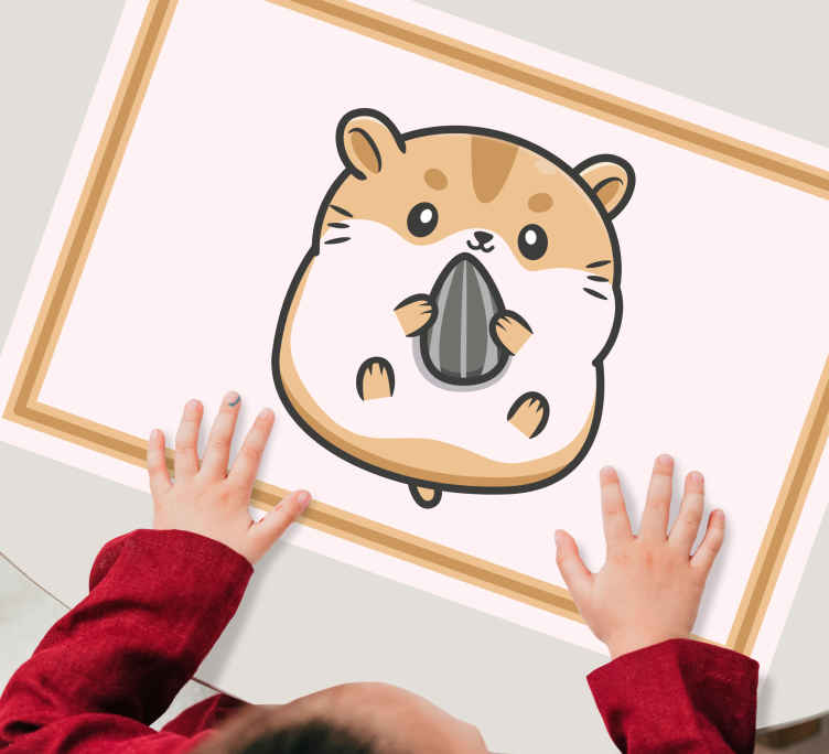 Vinil com animais de estimação Anime de hamster fofo - TenStickers