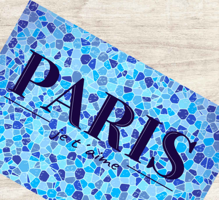 Individuais de mesa com texto citação de amor em paris - TenStickers