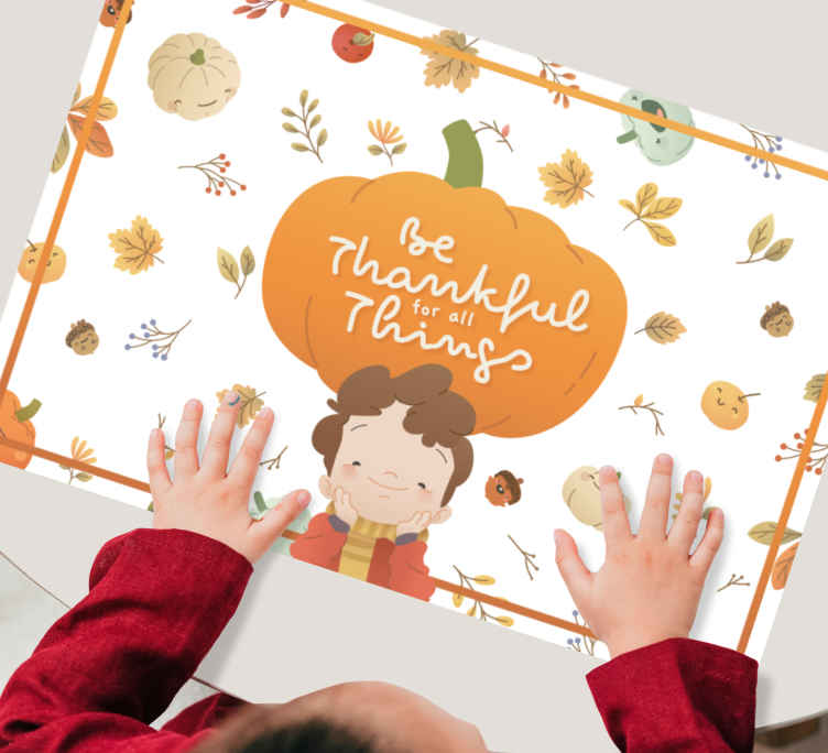 Thanksgiving look Vinyl placemats - TenStickers