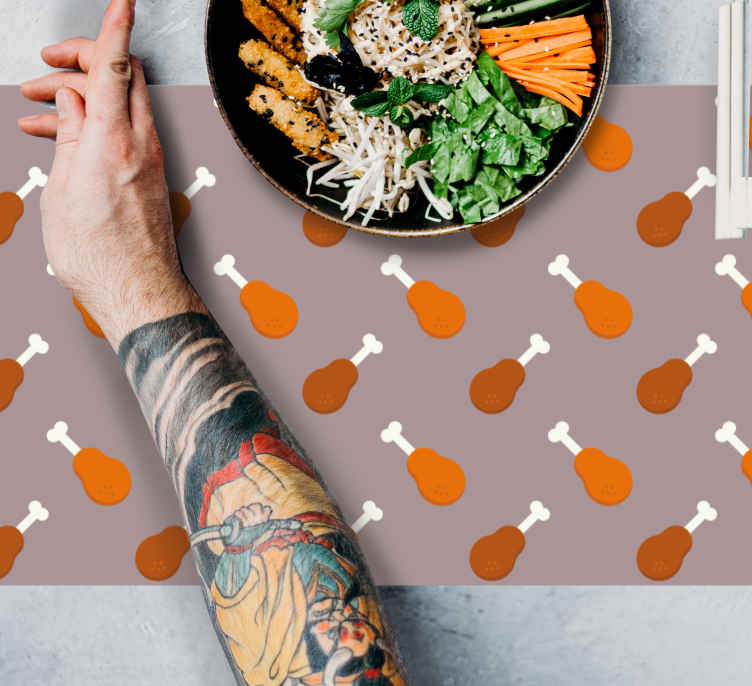 Individuais de mesa originais padrão de coxa de frango - TenStickers