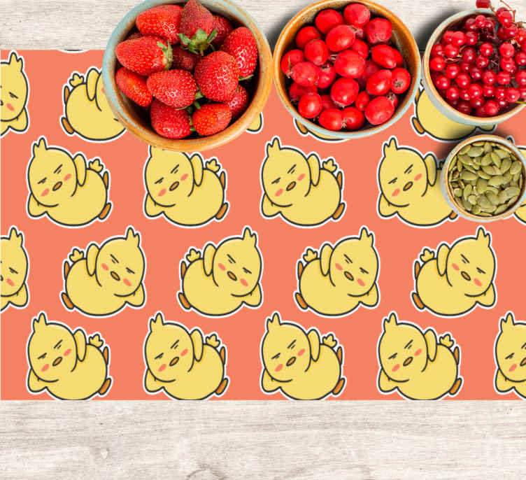 Sets De Table En Sticker Poulet Dessin Anime Bebe Tenstickers