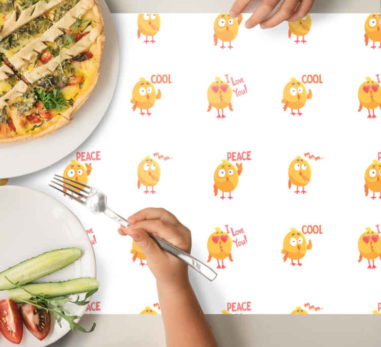 Children placemats with adorable chick designs - TenStickers