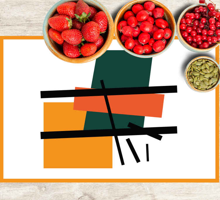 Modern placemats abstract geometric shapes - TenStickers