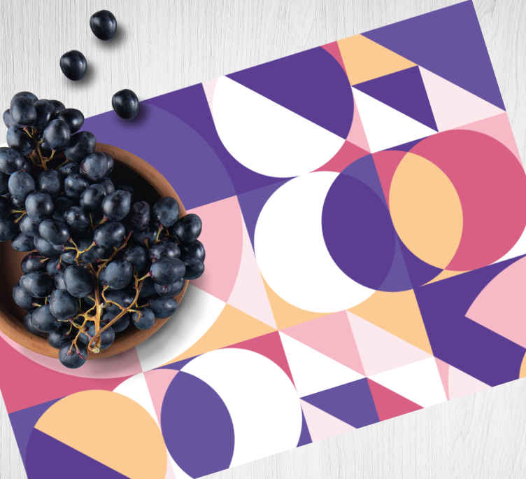 Modern placemats in geometric color arrangement - TenStickers