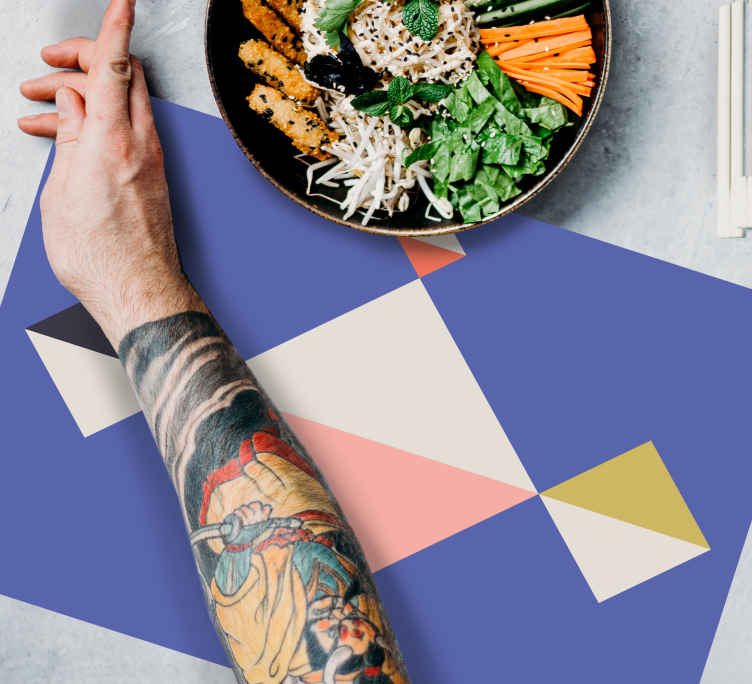Modern placemats geometric color squares - TenStickers