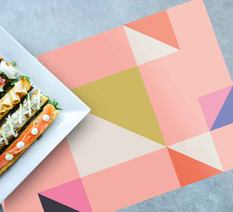 Modern placemat in geometric color blocks - TenStickers