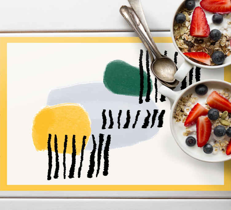 Modern placemats with vibrant geometric designs - TenStickers