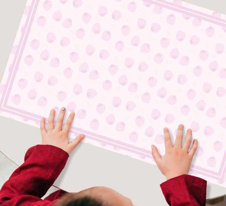 Individual mesa infantil Área de juego con fresas - TenVinilo